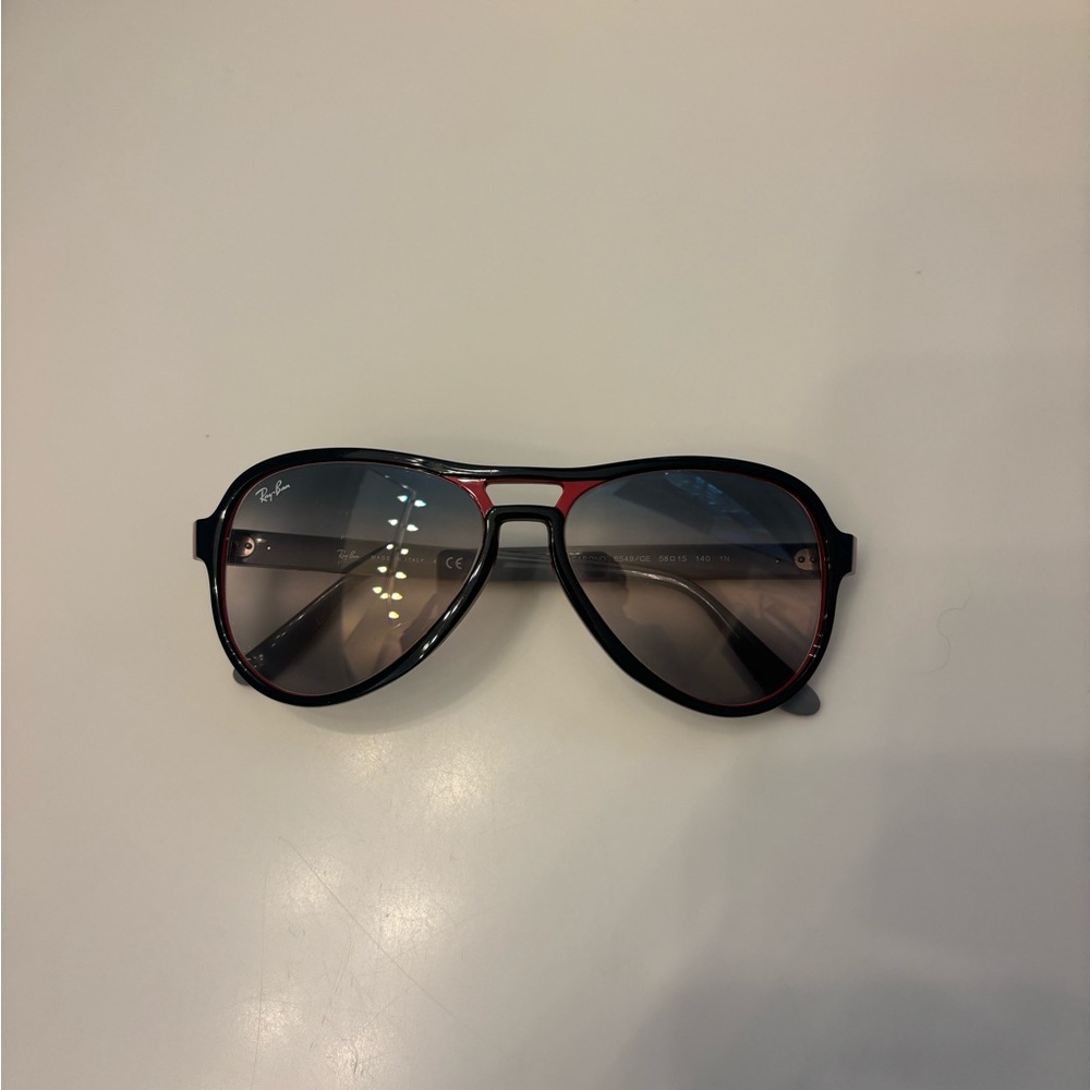 Ray-Ban Vagabond RB4355 sunglasses in a black and red color